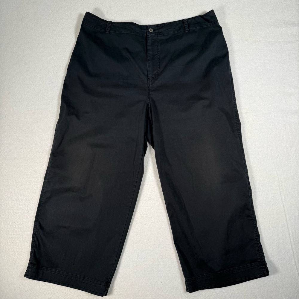 French Laundry Women's Black Capris Cotton Blend Size 1X